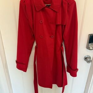Kenneth Cole Reaction Vibrant Red Trench Coat